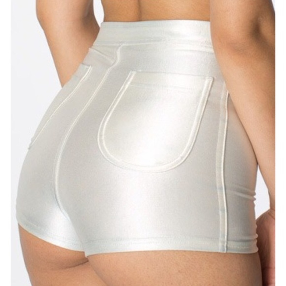 American Apparel pearl disco shorts size LARGE